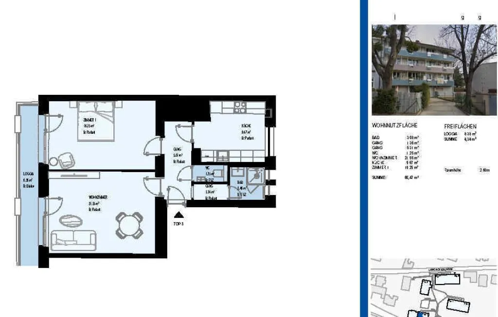 1190! ERSTBEZUG NACH GENERALSANIERUNG! 2-Zimmer-Wohnung mit Loggia in begehrter Döblinger Lage ab September 26! - Ansicht 3