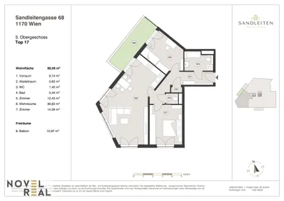 3-Zimmer-Wohnung kaufen in Wien – 80,58 m², € 676.000 – Bild 15 von 15