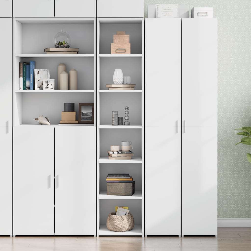 NEU vidaXL Highboard Weiß 40x41x185 cm Holzwerkstoff