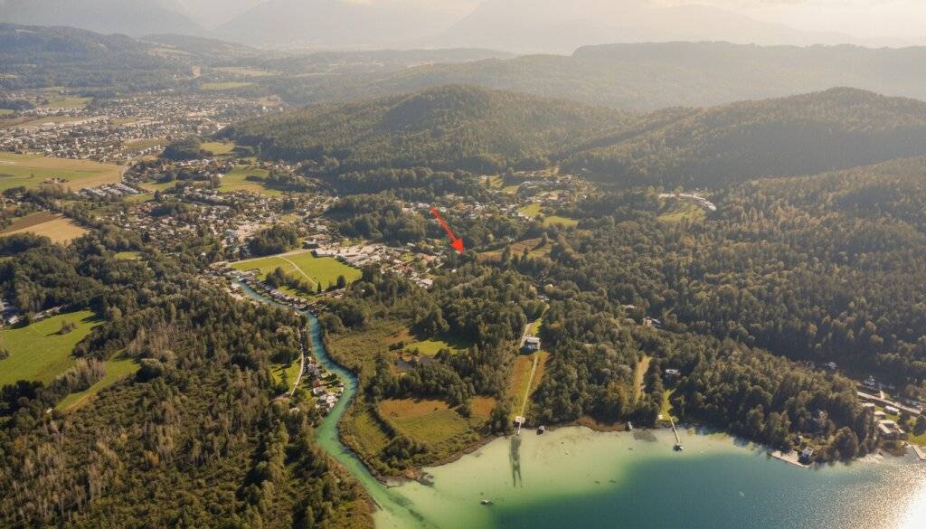Tolle Gelegenheit: Sonniges Baugrundstück in Hanglage am Südufer vom Wörthersee - Ansicht 3