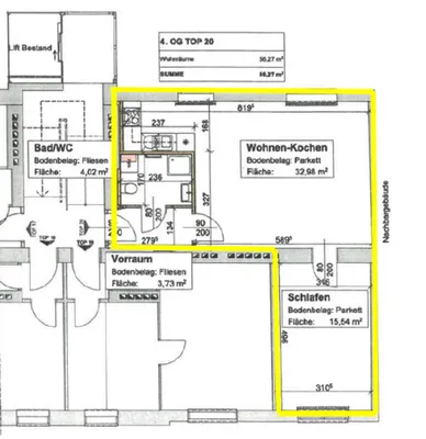 2-Zimmer-Wohnung mieten in Linz – 57,99 m², € 799 – Bild 8 von 8
