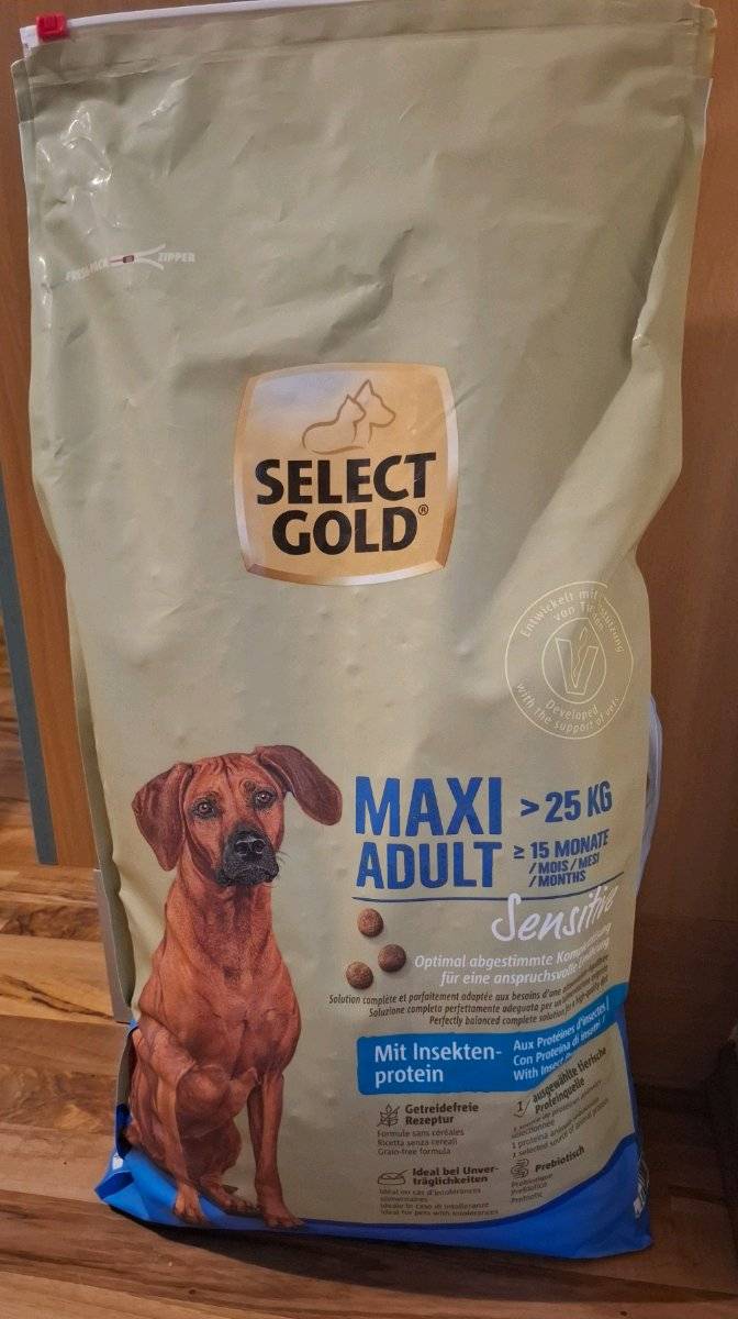 Select Gold Maxi Adult Sensitive mit Insektenprotein,  35,- (4070 Pupping)  - willhaben