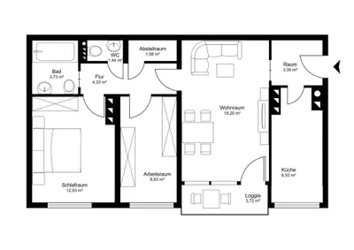 3-Zimmer-Wohnung kaufen in Hallein – 66,56 m², € 279.000 – Bild 8 von 8