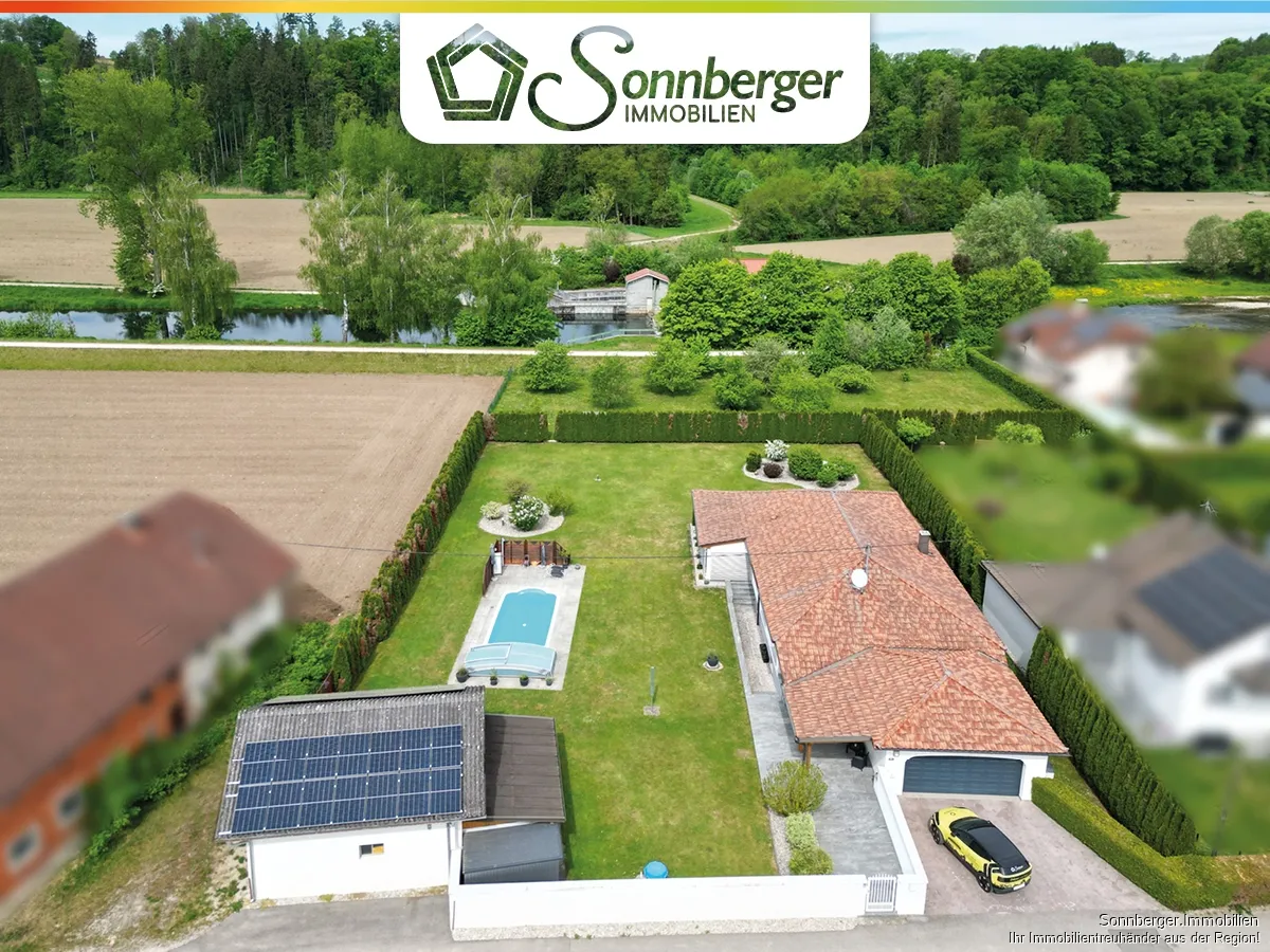 GRANDEZZA - Stilvoller Bungalow mit Pool, Wintergarten & großem Grund in idyllischer Lage - Ansicht 2