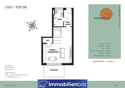 1-Zimmer-Wohnung kaufen in Grieskirchen – 47,52 m², € 190.000 – Bild 10 von 10