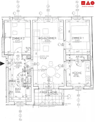 3-Zimmer-Wohnung mieten in Linz Land – 80,8 m², € 918 – Bild 3 von 3