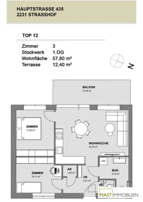 3-Zimmer-Wohnung mieten in Gänserndorf – 57,8 m², € 1.090 – Bild 16 von 16