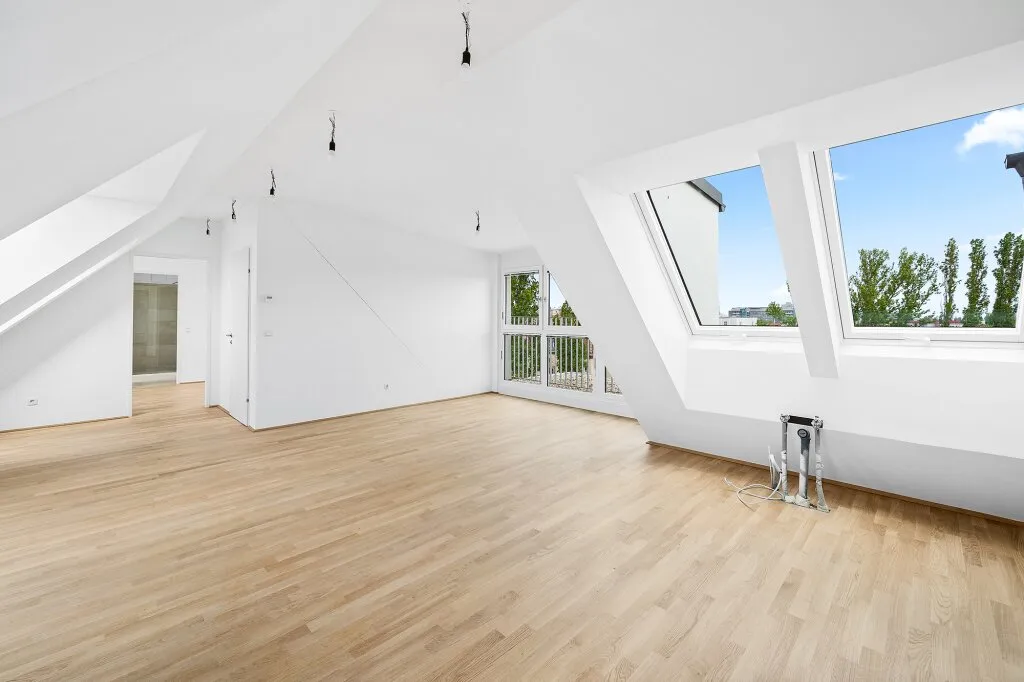 Großzügig angelegte 2 Zimmer Dachwohnung mit Terrasse (Top53) Inklusive Tiefgaragenplatz! - Ansicht 3