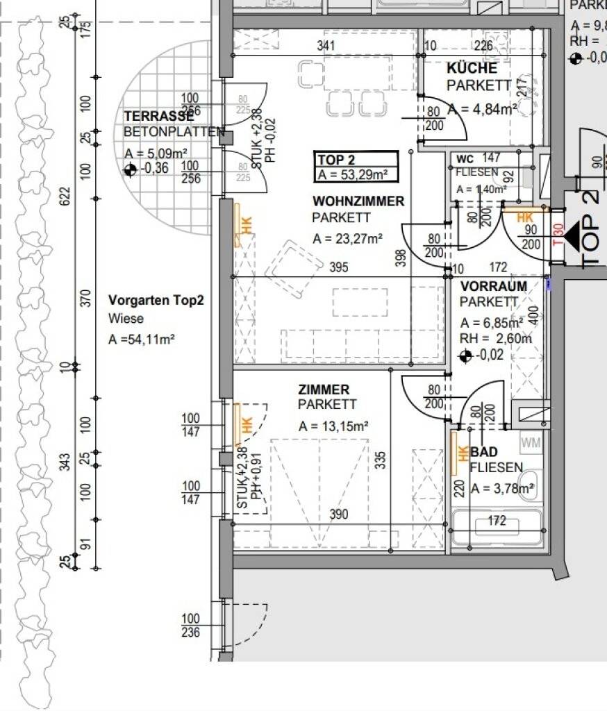2 Zimmerwohnung mit Terrasse und Gartenfläche verfügbar! - Ansicht 2