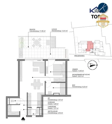 2-Zimmer-Wohnung kaufen in Krems an der Donau – 71,37 m², € 469.000 – Bild 25 von 25