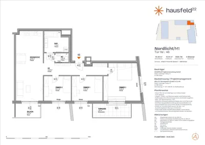 Unbefristete Neubau-Mietwohnung im Oberen Hausfeld Top 2.46 | Termin online buchen: www.hausfeld22.at/nordlicht – Bild 2