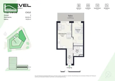 2-Zimmer-Wohnung mieten in Graz – 52,49 m², € 814 – Bild 23 von 23