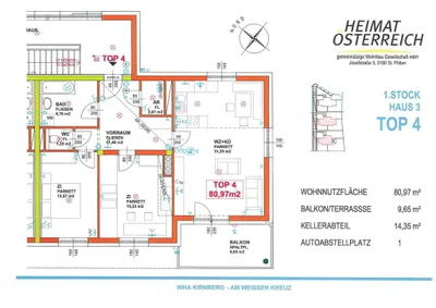 3-Zimmer-Wohnung mieten in Melk – 81,16 m², € 761 – Bild 11 von 11
