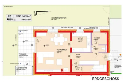 4-Zimmer-Haus mieten in Sankt Pölten Land – 107,57 m², € 1.166 – Bild 2 von 10
