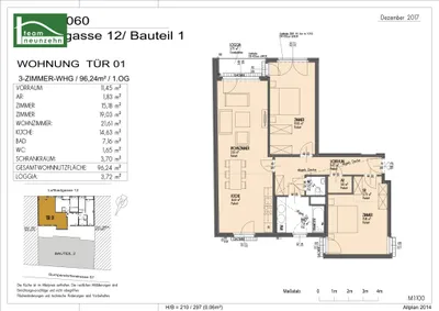 3-Zimmer-Wohnung mieten in Wien – 96,24 m², € 2.395 – Bild 12 von 12