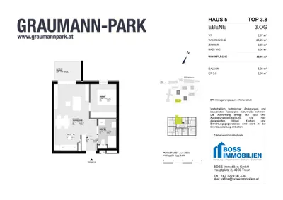 2-Zimmer-Wohnung kaufen in Linz Land – 42,95 m², € 257.600 – Bild 14 von 14