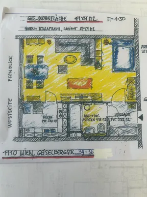 1-Zimmer-Wohnung mieten in Wien – 41 m², € 738
