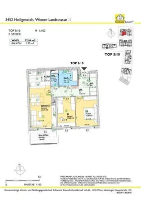 3-Zimmer-Wohnung mieten in Tulln – 76,44 m², € 1.086 – Bild 5 von 9