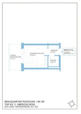 1-Zimmer-Wohnung mieten in Graz – 31,92 m², € 459 – Bild 11 von 11
