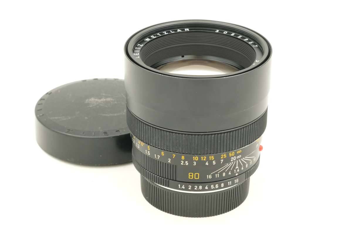 Occasion Leica Summilux-r 80mm F1,4 E67 – Objectif Fixe Leitz Pour Canon EF, Optique Propre