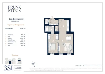 2-Zimmer-Wohnung kaufen in Wien – 59,88 m², € 579.000 – Bild 16 von 16