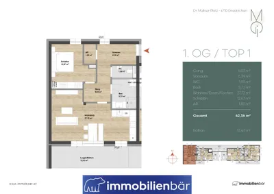2-Zimmer-Gewerbeimmobilie kaufen in Grieskirchen – 62,36 m², € 252.861 – Bild 22 von 22