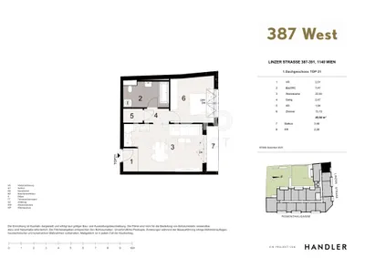 2-Zimmer-Wohnung kaufen in Wien – 50,11 m², € 315.500 – Bild 7 von 7
