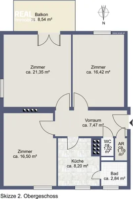 3-Zimmer-Wohnung kaufen in Salzburg Stadt – 74,99 m², € 319.900 – Bild 6 von 6