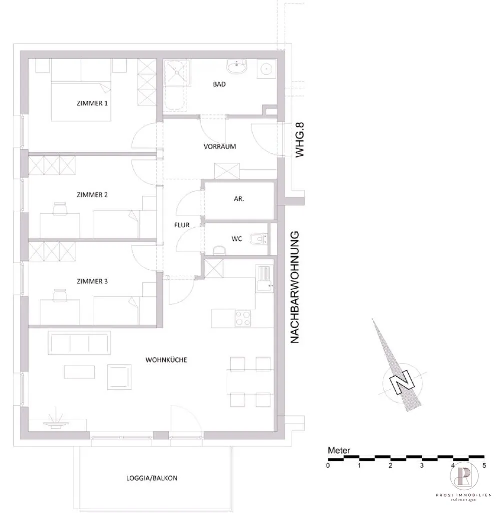 Wohnung – Lebing - Ansicht 2
