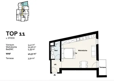1-Zimmer-Wohnung kaufen in Wien – 40,37 m², € 258.780 – Bild 10 von 10