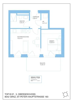 2-Zimmer-Wohnung mieten in Graz – 37,99 m², € 699 – Bild 9 von 9