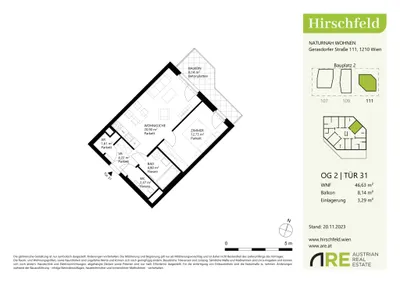 2-Zimmer-Wohnung mieten in Wien – 47,21 m², € 859 – Bild 16 von 16