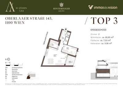 2-Zimmer-Wohnung kaufen in Wien – 66,65 m², € 455.000 – Bild 3 von 3