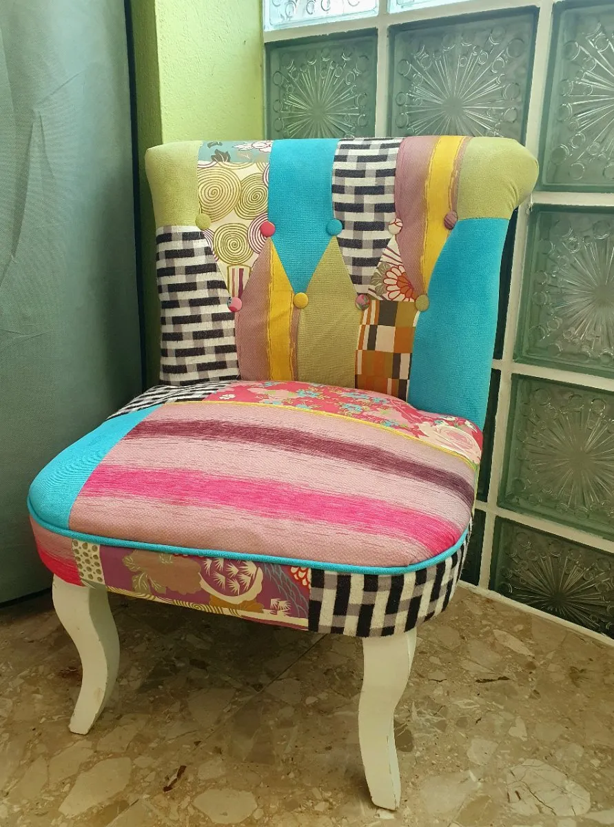 Sessel Stuhl Bunt Hippie Patchwork Vintage Shabby, € 55,- (3830 Waidhofen an der Thaya)