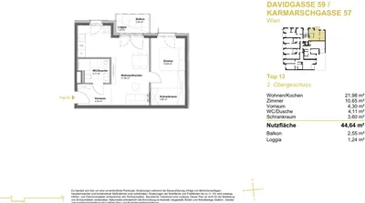 2-Zimmer-Wohnung kaufen in Wien – 44,64 m², € 232.579 – Bild 6 von 7
