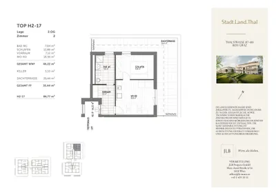 2-Zimmer-Wohnung kaufen in Graz – 46,31 m², € 219.564 – Bild 2 von 6