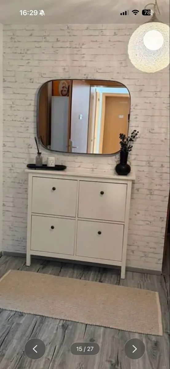 Ikea Hemnes Schuhschrank mit Spiegel, € 120,- (3100 Stattersdorf)