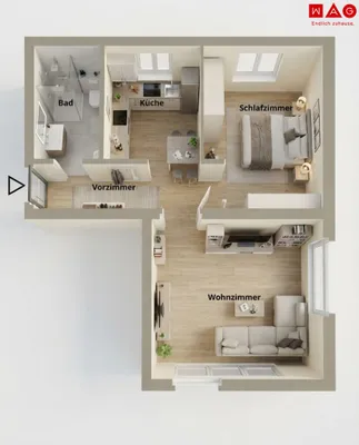 2-Zimmer-Wohnung mieten in Leoben – 55,99 m², € 468 – Bild 8 von 9
