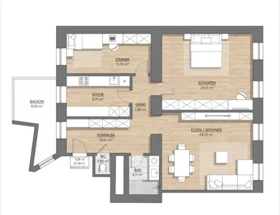3-Zimmer-Wohnung kaufen in Wien – 87,08 m², € 689.000 – Bild 10 von 11