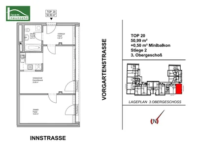 2-Zimmer-Wohnung mieten in Wien – 50,99 m², € 996 – Bild 16 von 16