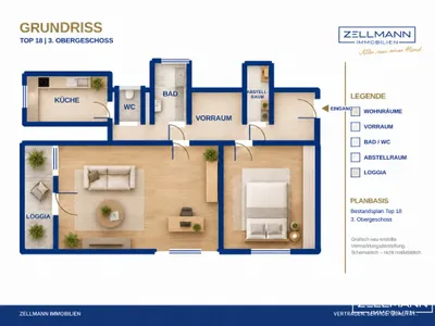 3-Zimmer-Wohnung kaufen in Sankt Pölten Land – 70 m², € 189.000 – Bild 2 von 12