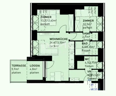 3-Zimmer-Wohnung kaufen in Wien – 68,5 m², € 527.500 – Bild 12 von 12
