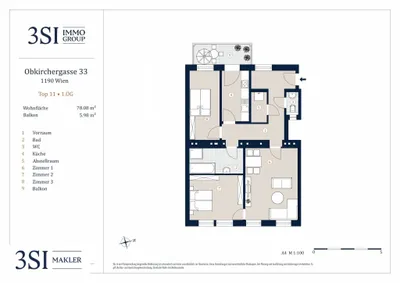 3-Zimmer-Wohnung kaufen in Wien – 78,08 m², € 578.000 – Bild 20 von 20