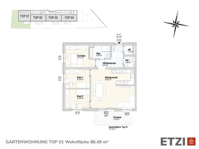 4-Zimmer-Wohnung kaufen in Krems Land – 86,49 m², € 409.500 – Bild 5 von 17