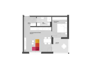 2-Zimmer-Wohnung mieten in Dornbirn – 51,15 m², € 1.160 – Bild 2 von 2