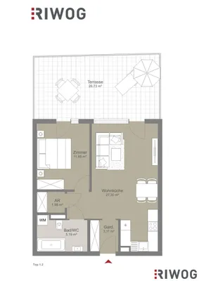 2-Zimmer-Wohnung mieten in Mistelbach – 50,11 m², € 1.199 – Bild 25 von 25