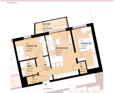 3-Zimmer-Wohnung kaufen in Wien – 63,33 m², € 399.500 – Bild 16 von 16