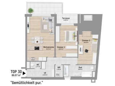 3-Zimmer-Wohnung kaufen in Wien – 89,07 m², € 649.900 – Bild 9 von 9