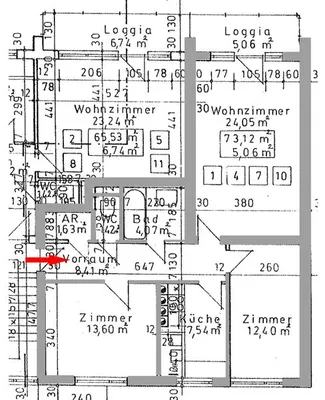 3-Zimmer-Wohnung mieten in Leoben – 70,97 m², € 413 – Bild 2 von 2