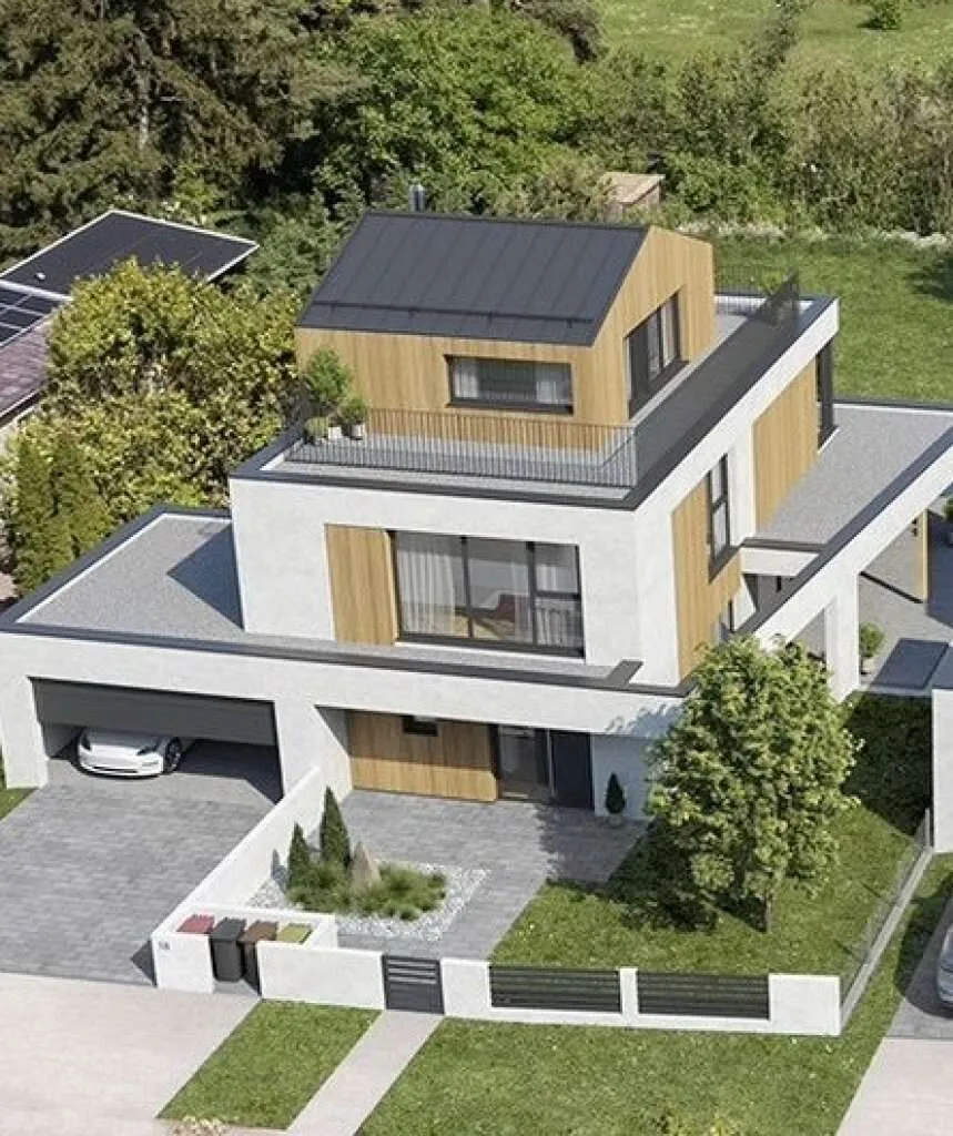Rarität am BRUNNERBERG - Exklusives Baugrundstück mit Wienblick inkl. Baubewilligung für 2 Villen amt Ausführungsplanung – pohled 3